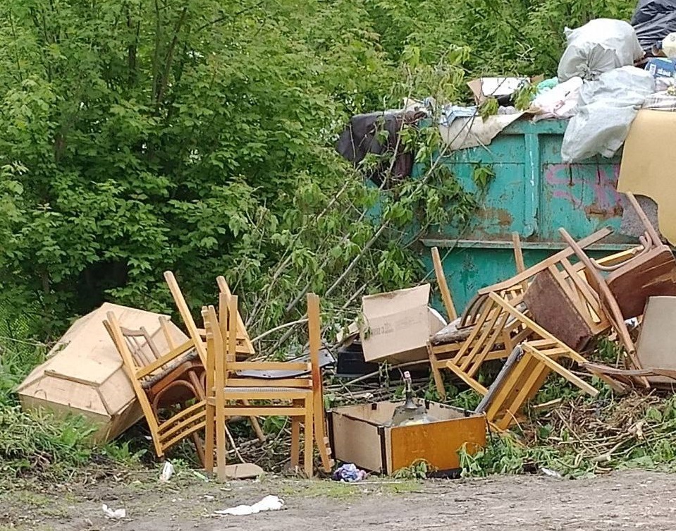 В Городце выбросили на помойку гроб