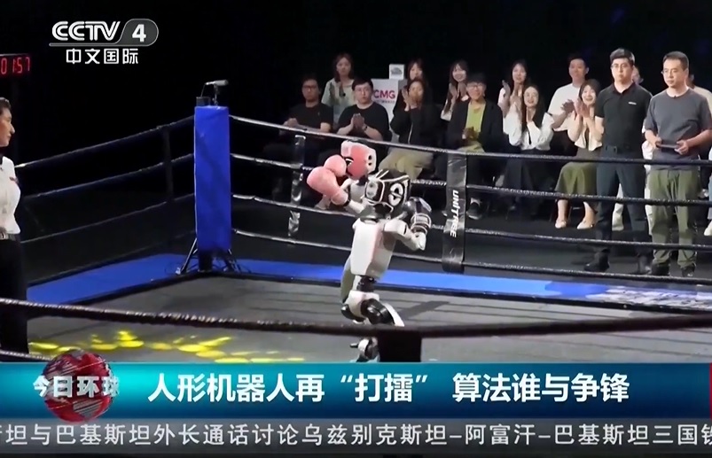 Роботы сразились в первом в мире турнире андроидов по кикбоксингу в Китае
