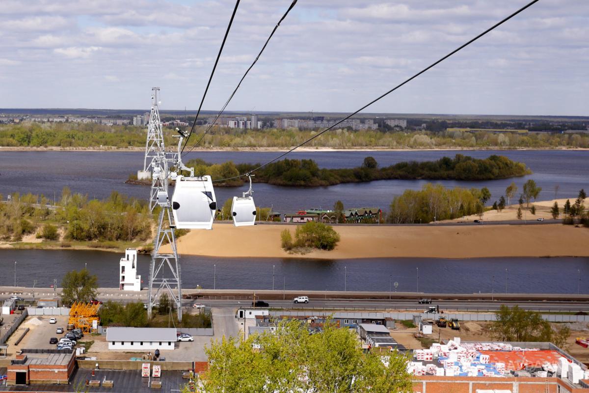 Нижегородская канатная дорога приостановила работу из-за непогоды