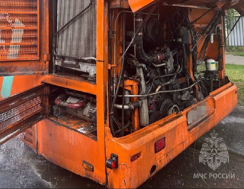 Автобус загорелся на ходу в Советском районе Нижнего Новгорода