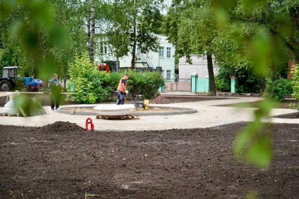 На 80% выполнили благоустройство в сквере у ДК Орджоникидзе в Нижнем Новгороде