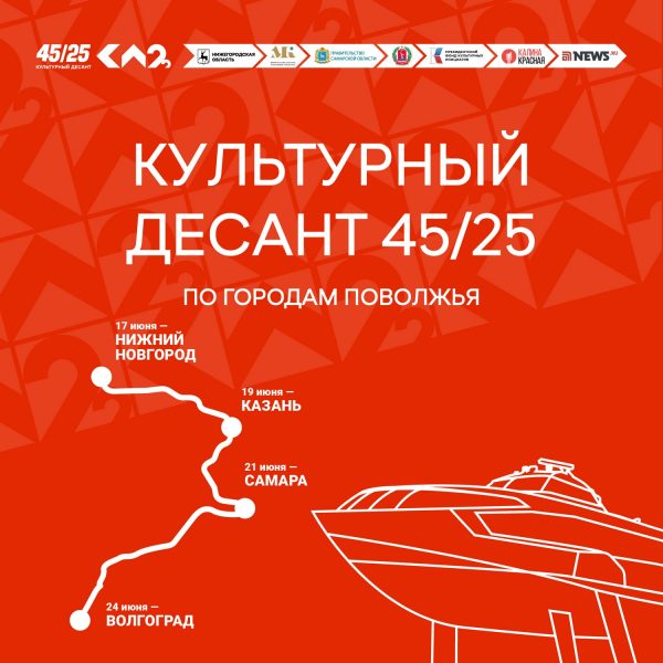 Более 6000 человек охватил проект «Культурный десант 45/25» в городах Поволжья