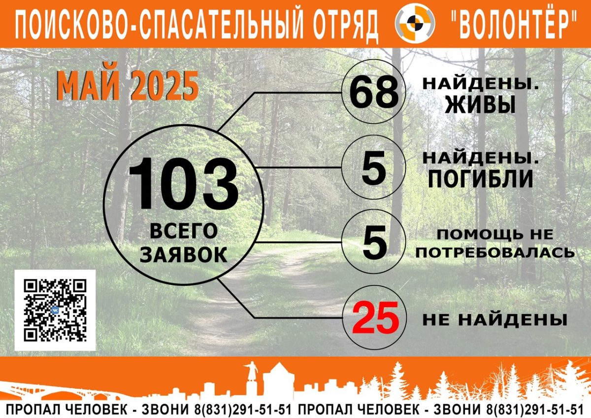 25 пропавших людей пока не найдены в Нижегородской области
