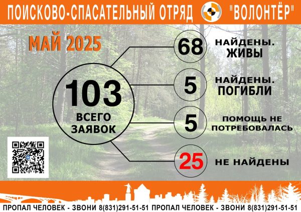 25 пропавших людей пока не найдены в Нижегородской области