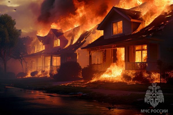 В Чкаловском районе сгорели три дома