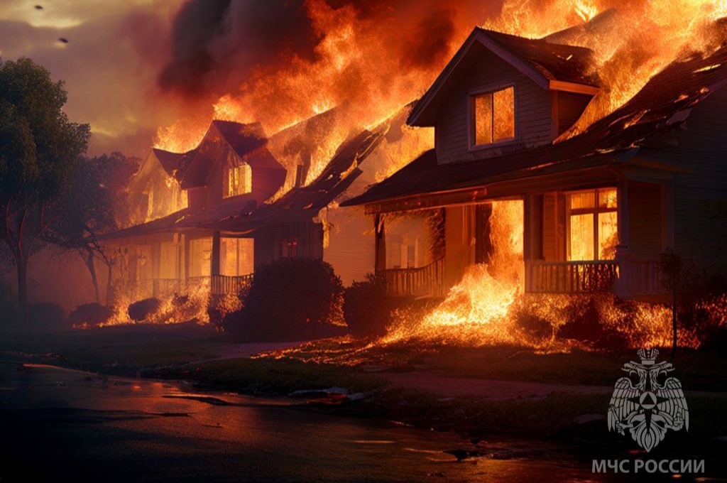 В Чкаловском районе сгорели три дома