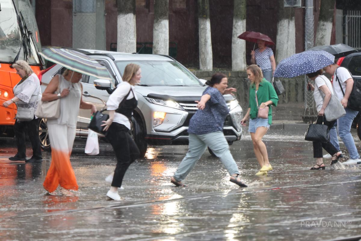 Сильные дожди ожидаются в Нижегородской области весь день 21 июля