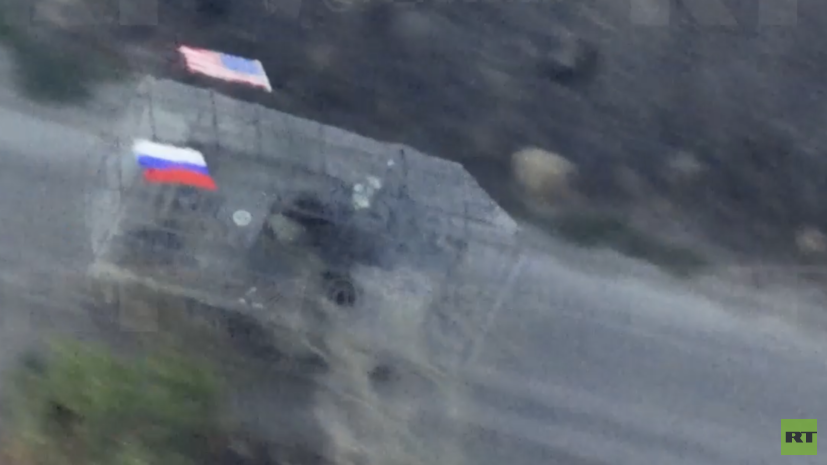 Российские бойцы рассказали, зачем прикрепили флаг США на трофейный БТР М113