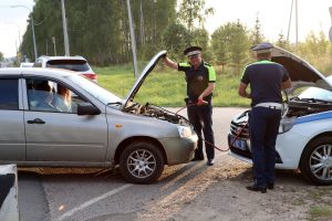 Нижегородские госавтоинспекторы помогли паломникам в Дивееве
