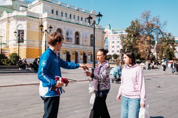 Более 63 тысяч ленточек-триколор раздадут Волонтеры Победы жителям и гостям Нижегородской области