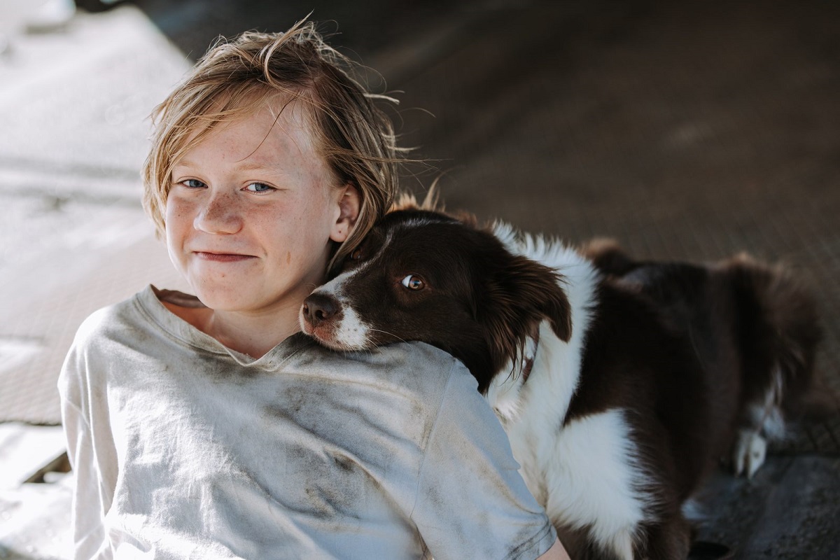 Игорёк (Данила Харченко) и Лида (бордер-колли Шаня) 