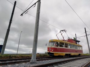 Обкатка трамвайных путей началась на Окском съезде в Нижнем Новгороде