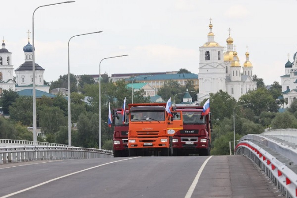 Открытие транспортной развязки над железнодорожными путями в поселке Выездное