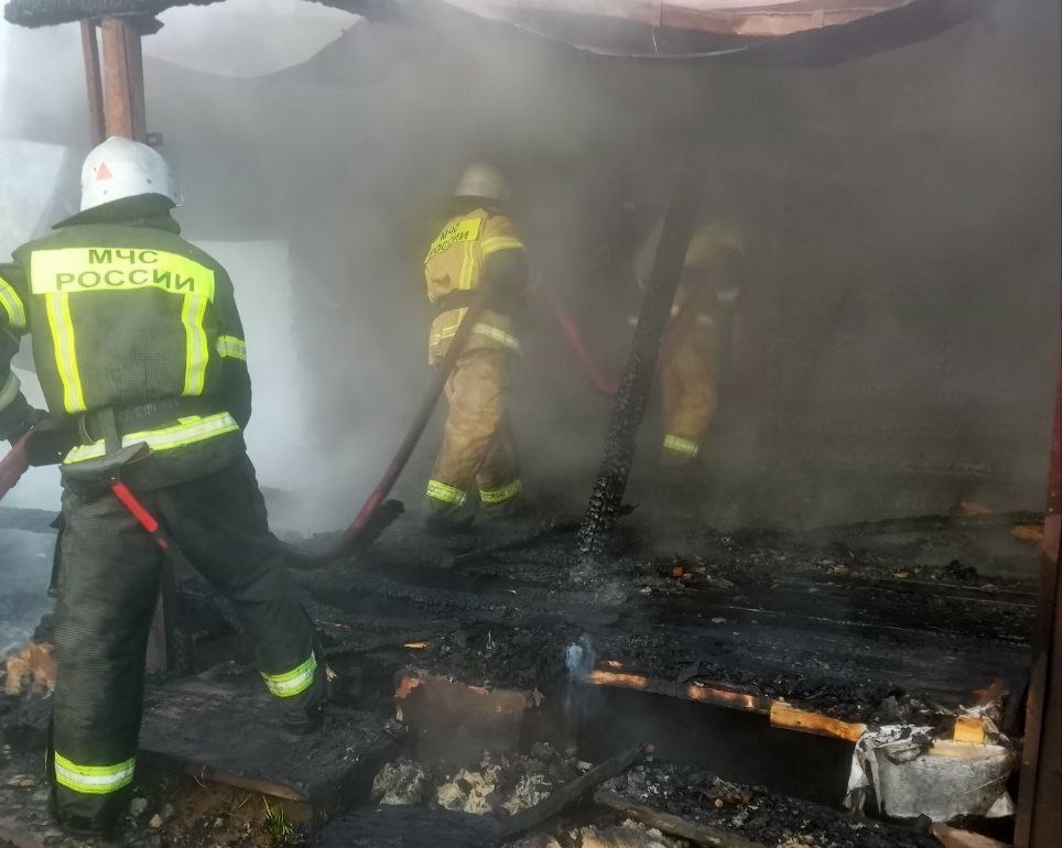 Женщина погибла на пожаре в дачном доме в Спасском округе