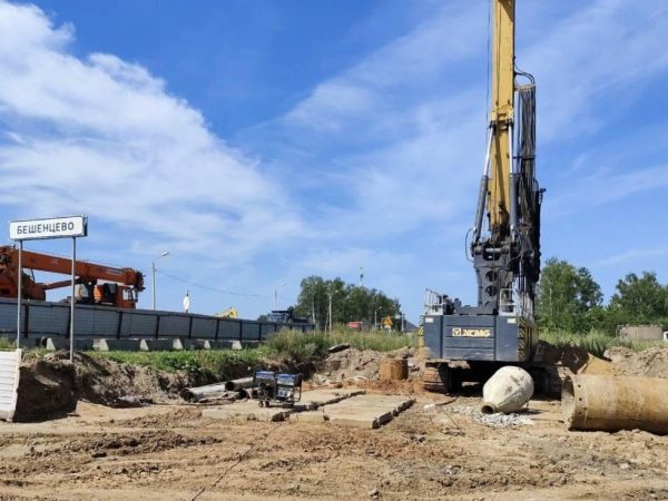 На дублёре проспекта Гагарина началось строительство нового путепровода