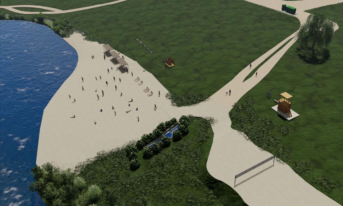 5 млн рублей потратят на зону отдыха с волейбольной площадкой в Кстове