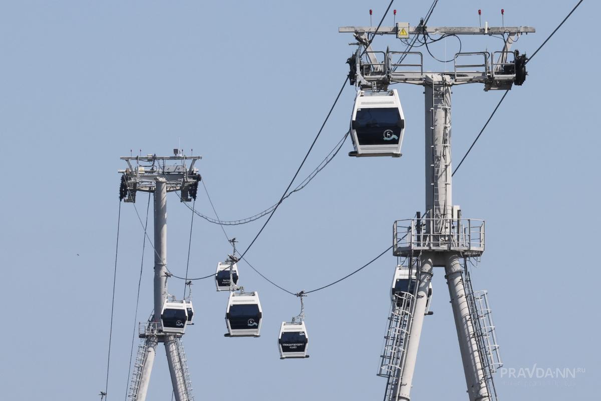 Нижегородская канатная дорога приостановила работу