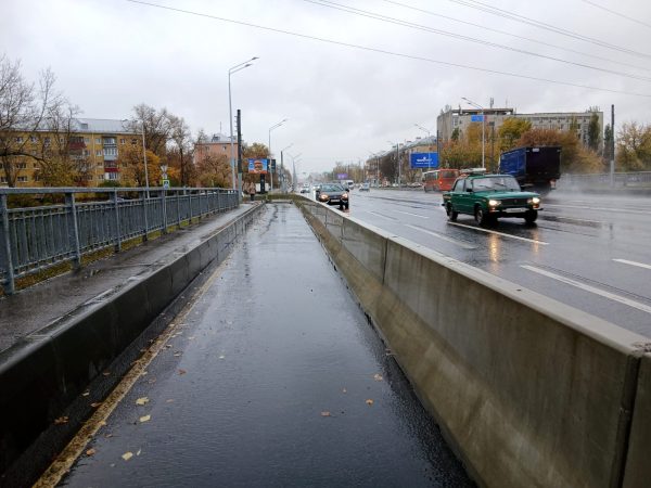 Новая велодорожка появилась на улицах Даргомыжского и Октябрьской Революции