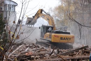 Снос домов в историческом квартале «Красный просвещенец»