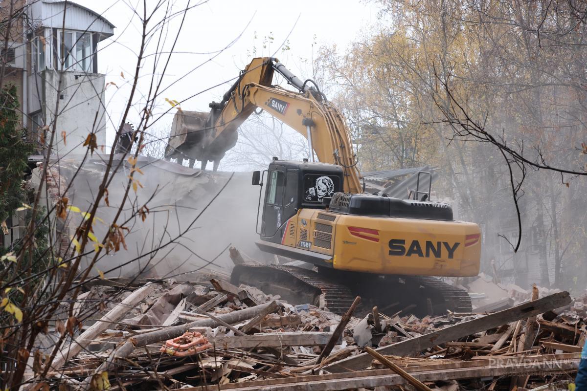 Снос домов в историческом квартале «Красный просвещенец»