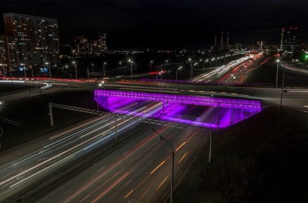 Уже шесть мостов в Уфе оформили цветными подсветками