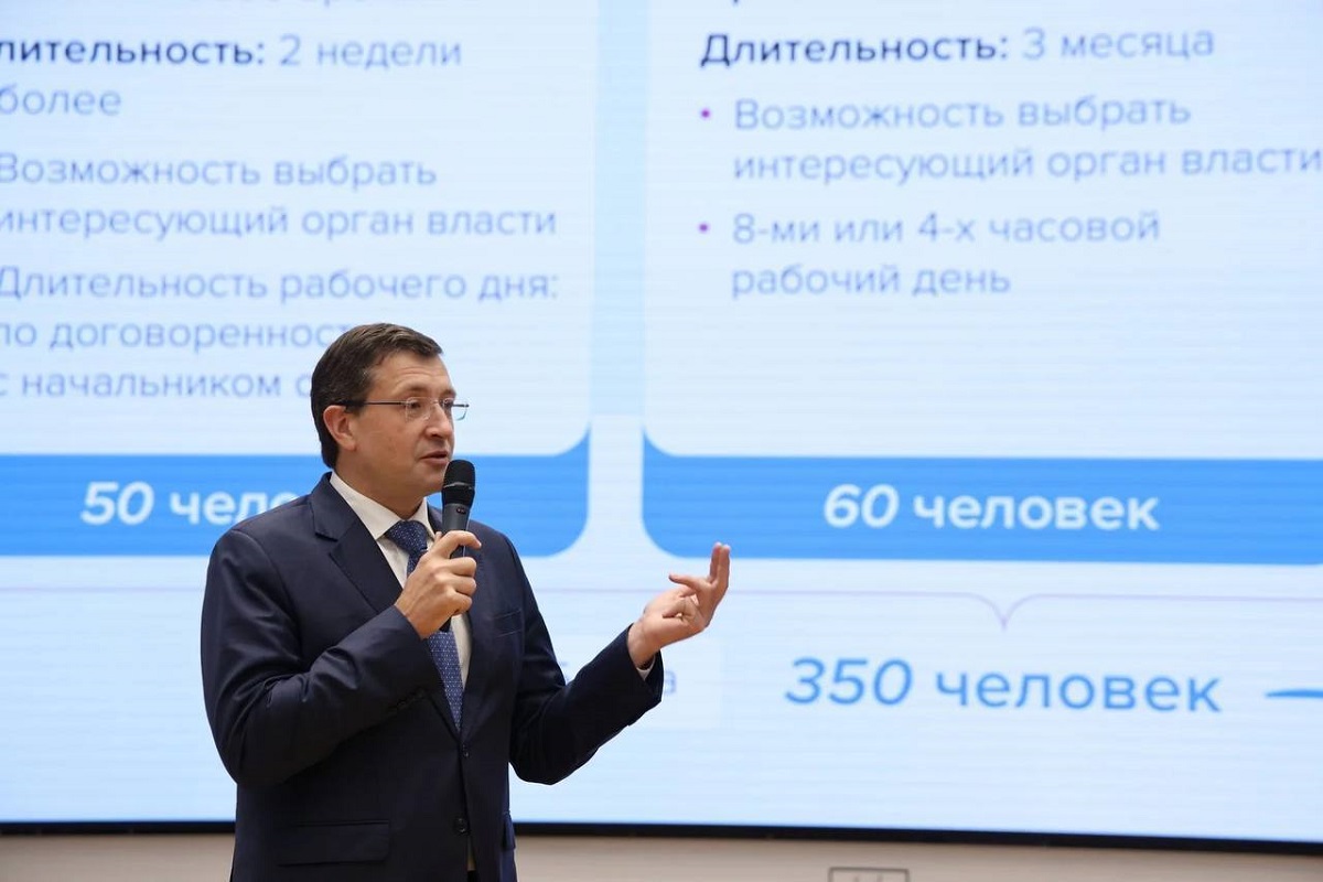 Глеб Никитин рассказал студентам о практике и стажировке в правительстве области