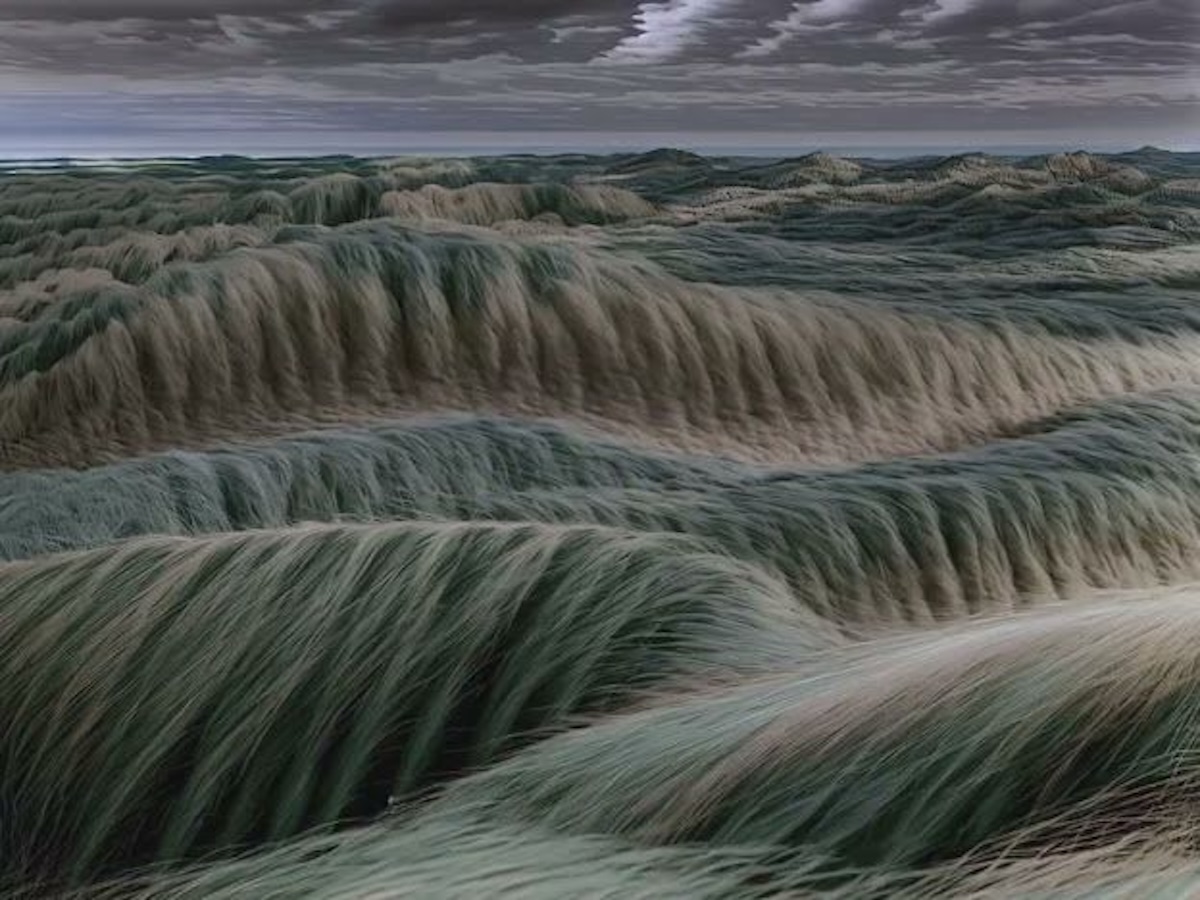 Цифровая степь в работе художницы становится полем для игры с внутренним миром