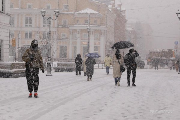 Очередные снегопады придут в Нижний Новгород на новой рабочей неделе