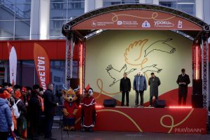 Отправление поезда в Санкт-Петербург в рамках проекта «Уроки с путешествием»