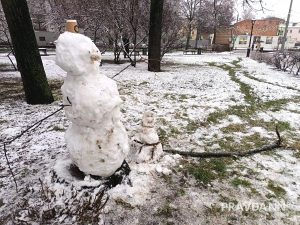 Нижегородцы делятся фотографиями первых в этом году снеговиков