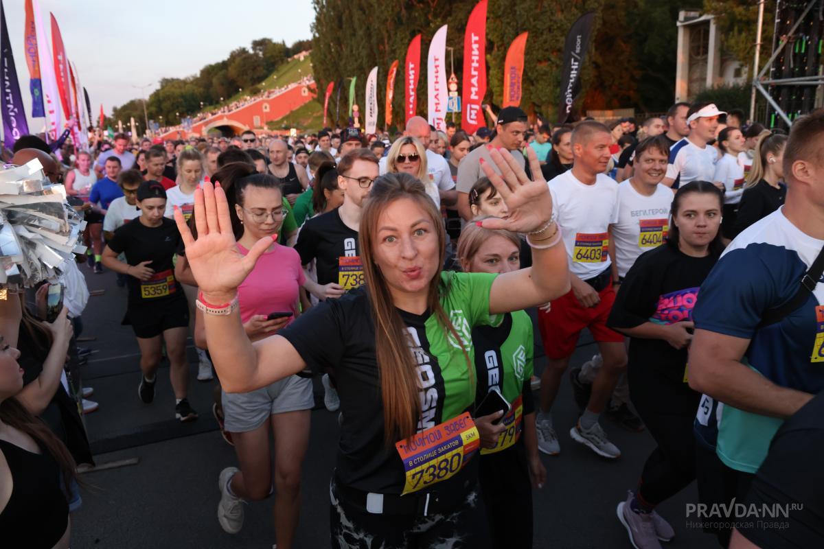 Ночной забег получил мощную поддержку от нижегородце