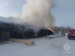 Пилорама сгорела на предприятии в Тонкинском округе
