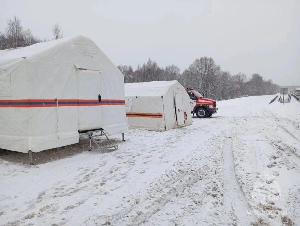 Городки жизнеобеспечения развернули на нижегородских трассах из-за снегопада