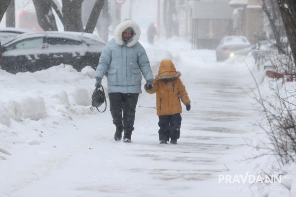 Нижний Новгород накрыл снегопад