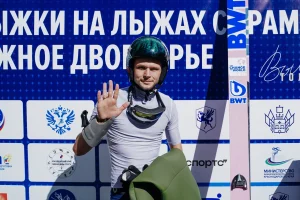 Летающий лыжник Михаил Назаров стал третьим на этапе Кубка России