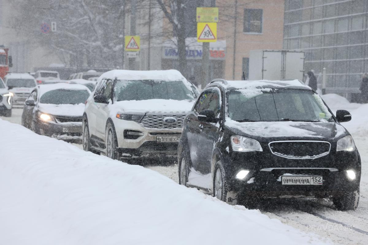 Девятибалльные пробки снова образовались на улицах Нижнего Новгорода