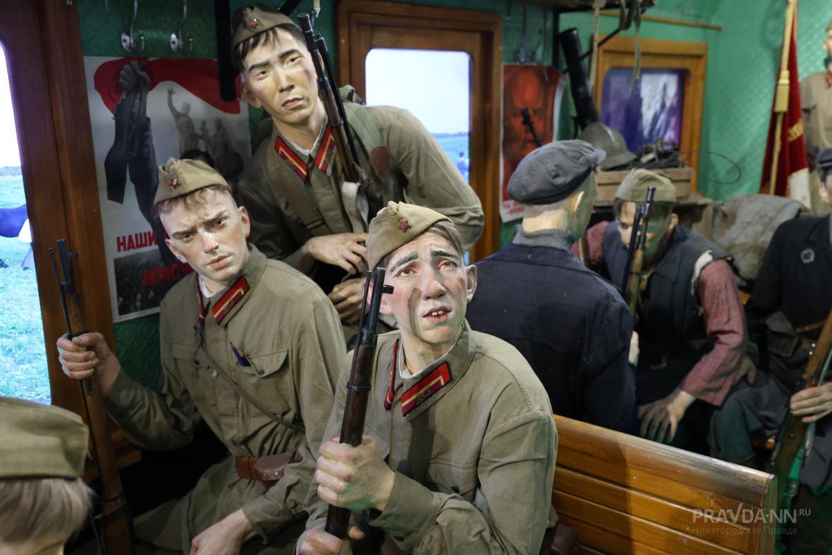 Опубликованы фото из музейного «Поезда Победы», который прибыл в Нижний Новгород