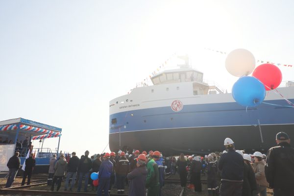 Головной краболов-живовоз нового поколения «Капитан Житников» спустили на&nbsp;воду