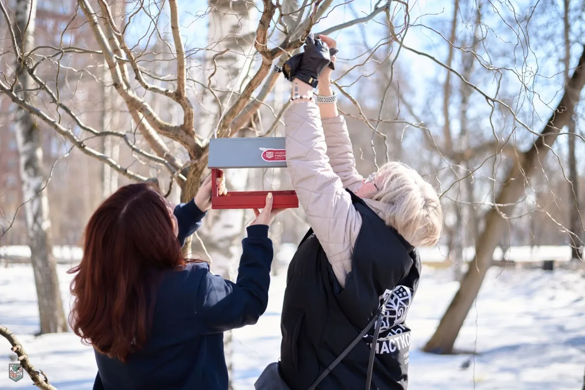 Более ста кормушек для птиц установили соцучастковые вместе с нижегородцами