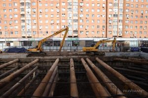 Возведение котлована для тоннелепроходческих щитов на Горького выполнено на&nbsp;75%