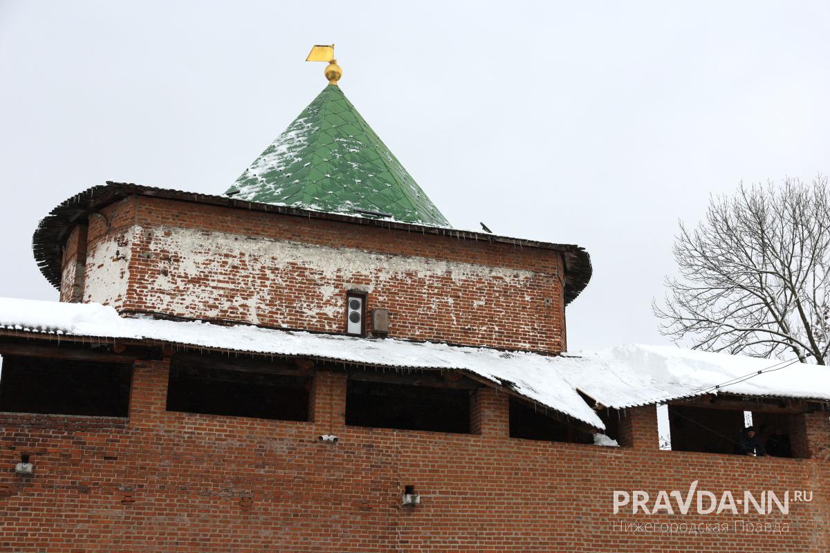 Обрушенный участок крыши Нижегородского кремля восстановят до 6&nbsp;марта