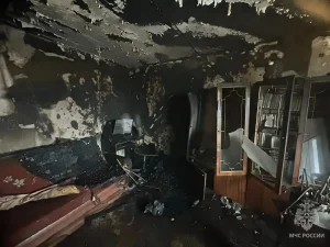 Трехэтажный жилой дом горел в Бутурлинском районе