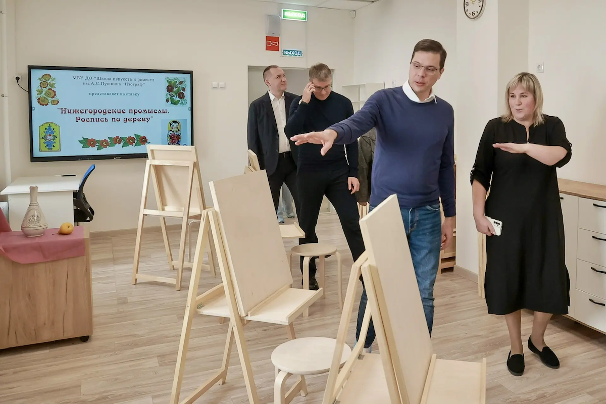 Юрий Шалабаев посетил школу искусств и ремесел имени А.С. Пушкина «Изограф»