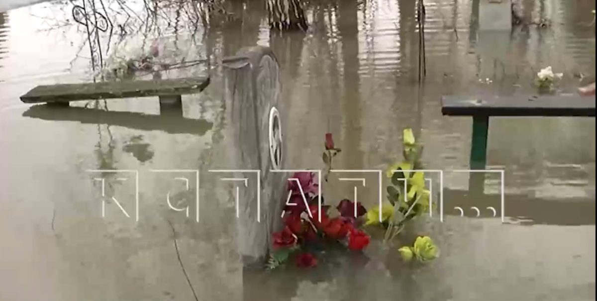 Сотни могил на Стригинском кладбище затопило из-за паводка