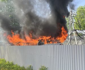 Трансформаторная будка загорелась в Павлове