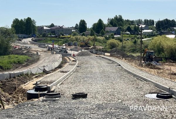 В посёлке Тоншаево завершается строительство моста через реку&nbsp;Пижма