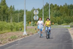 Новый тротуар и велодорожка готовы на 80% в поселке Новое Доскино