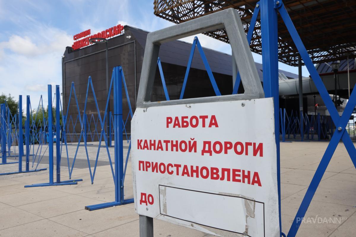 Нижегородскую канатную дорогу начали готовить к возобновлению работы