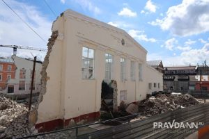 Опубликованы фотографии сноса Мытного рынка в Нижнем Новгороде