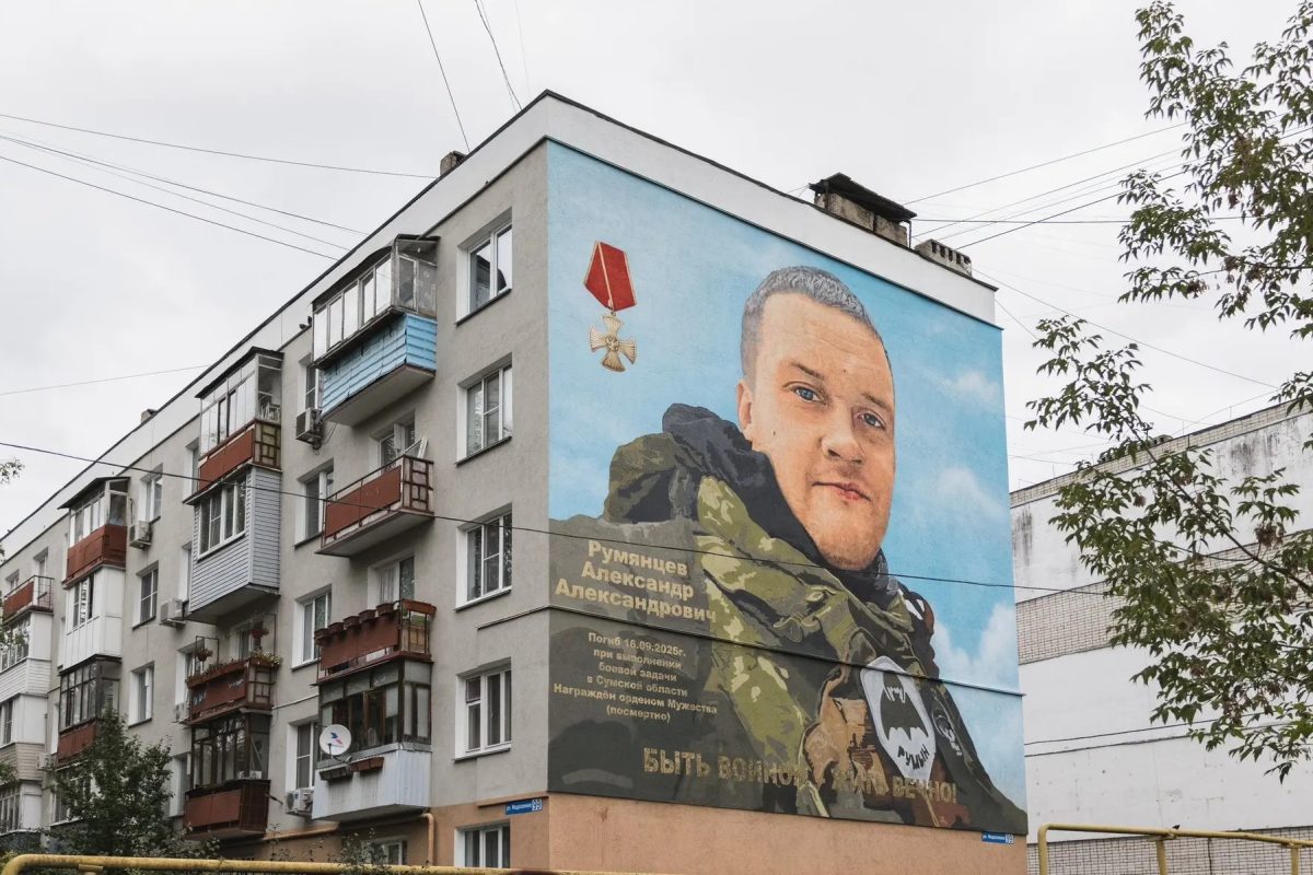 В Нижнем Новгороде открыли мурал в память об участнике СВО Александре Румянцеве